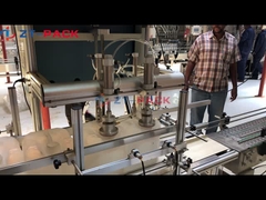 Máy làm đầy dầu trống 5-30kg có thể ăn được theo trọng lượng tịnh với máy đóng nắp và dán nhãn